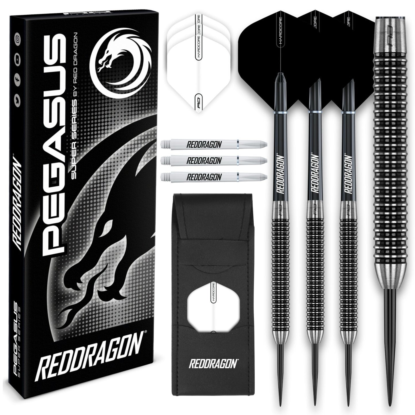 RED DRAGON PEGASUS TUNGSTEN STEELTIP DARTS 30G 16 PIECE SET