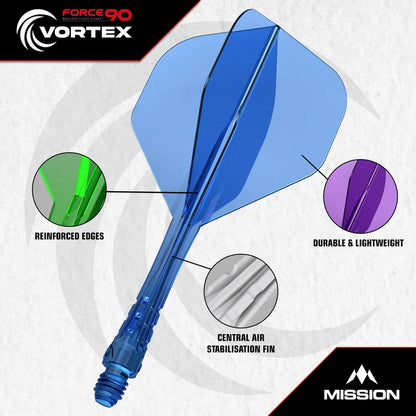 MISSION FORCE 90 VORTEX MOULDED FLIGHT AND SHAFT SYSTEM
