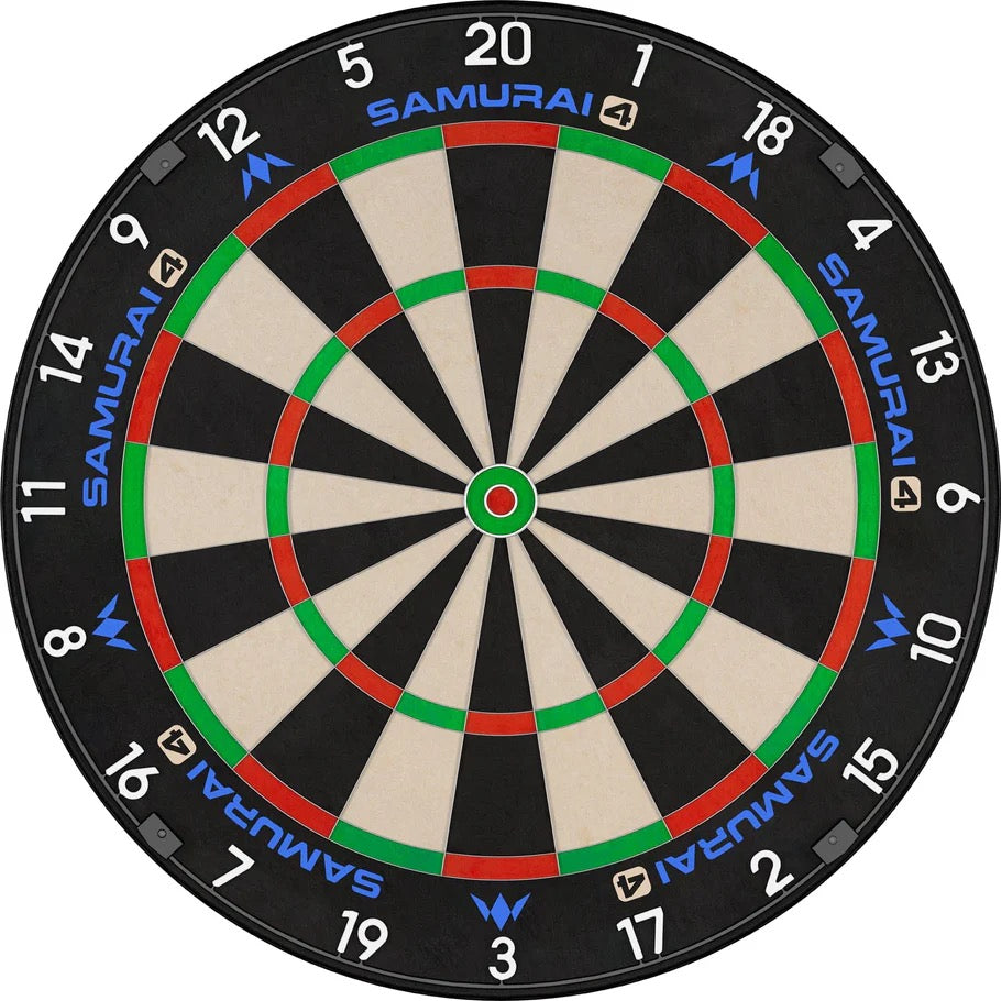 MISSION SAMURAI 4 DARTBOARD PROFESSIONAL - KNIFE WIRE - WHITE SPIDER - CLICK AND COLLECT