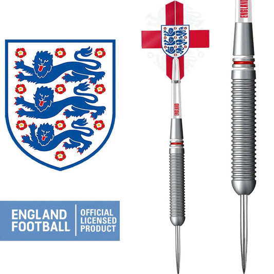 ENGLAND FOOTBALL DARTS STEEL TIP BRASS - OFFICIAL LICENSED - LOGO - 22G
