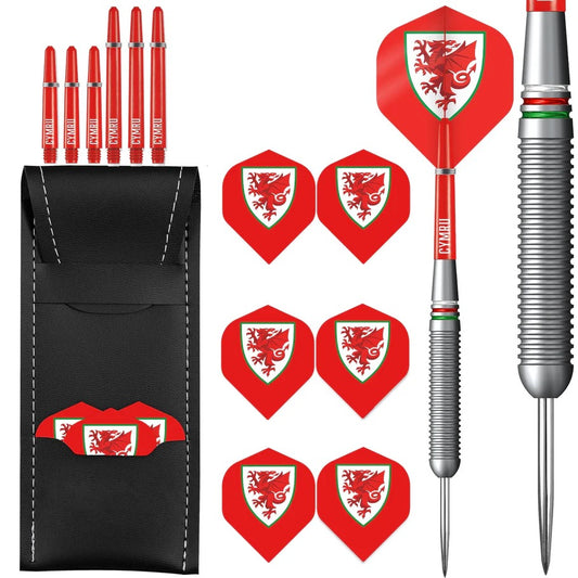 WALES FA DARTS - STEEL TIP BRASS - OFFICIAL LICENSED - WELSH CYMRU