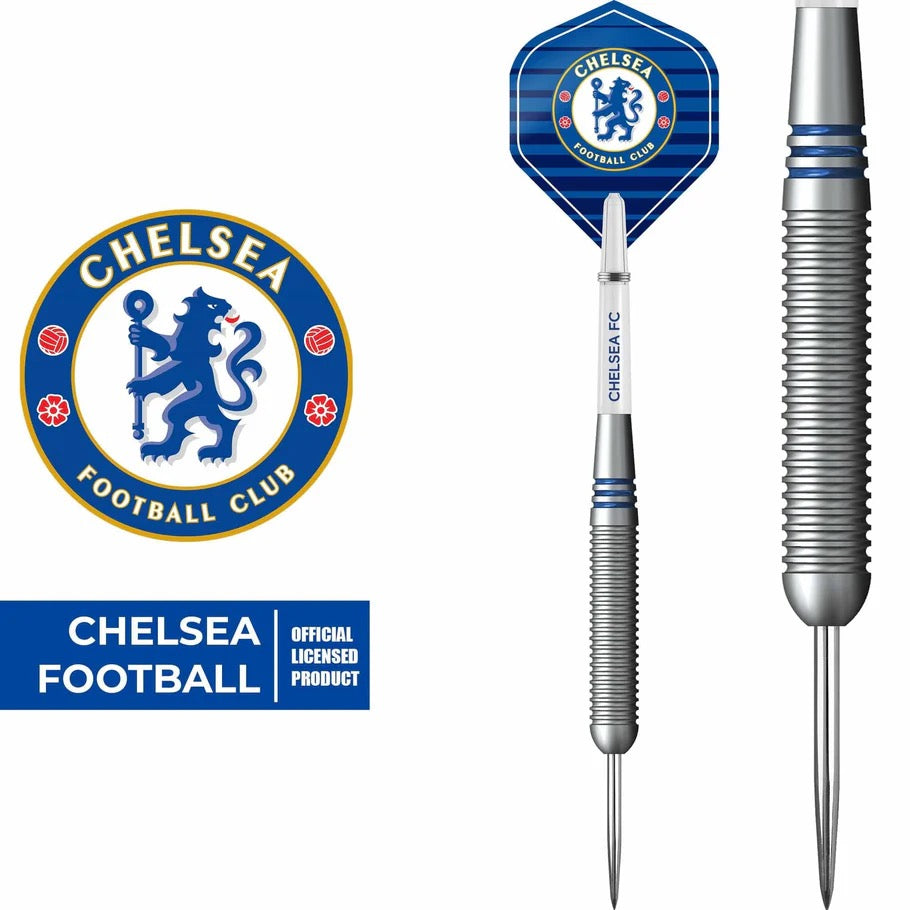 CHELSEA FOOTBALL DARTS STEEL TIP BRASS - OFFICIAL LICENSED - CHELSEA FC - 22G