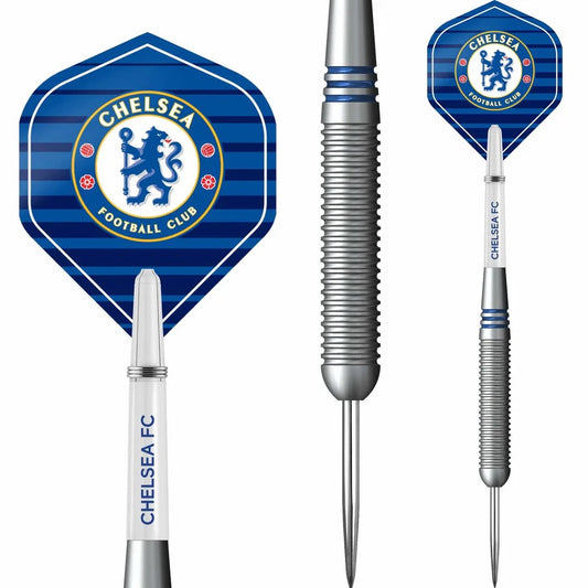 CHELSEA FOOTBALL DARTS STEEL TIP BRASS - OFFICIAL LICENSED - CHELSEA FC - 22G