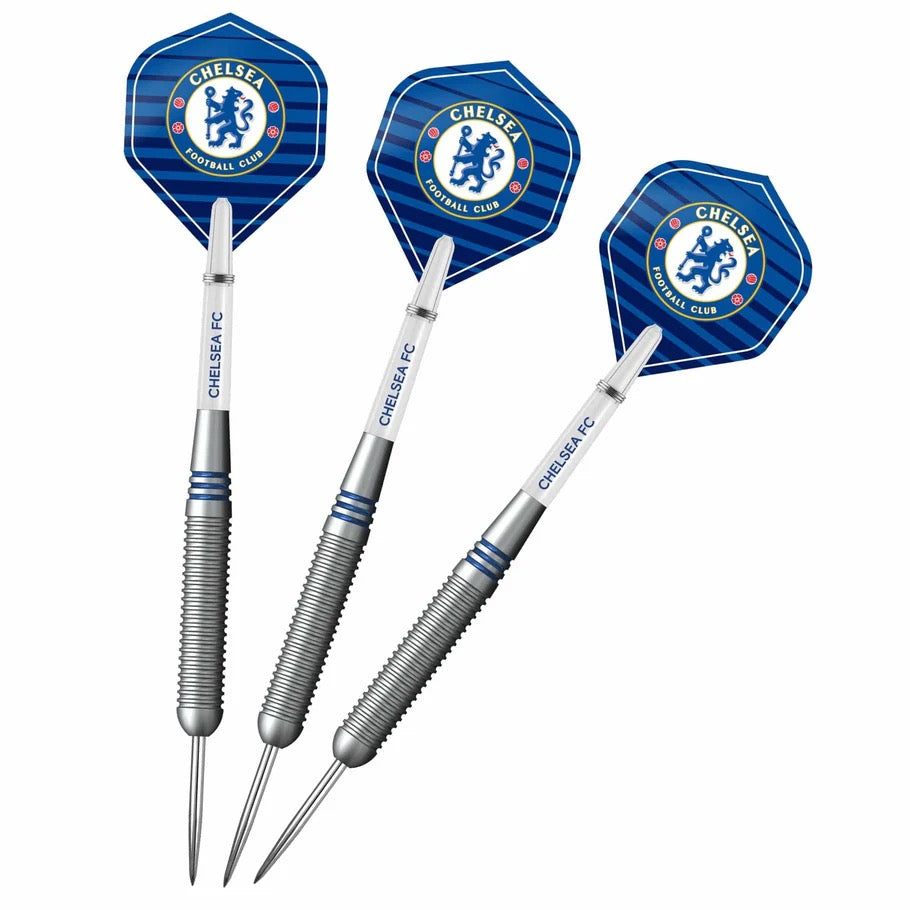 CHELSEA FOOTBALL DARTS STEEL TIP BRASS - OFFICIAL LICENSED - CHELSEA FC - 22G