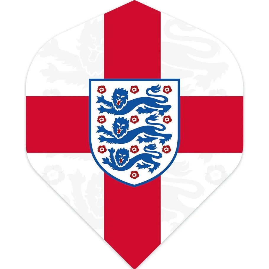 ENGLAND FOOTBALL DART FLIGHTS OFFICIAL LICENSED - 100 MICRON - NO2 - STD - F1 - ST GEORGE CROSS