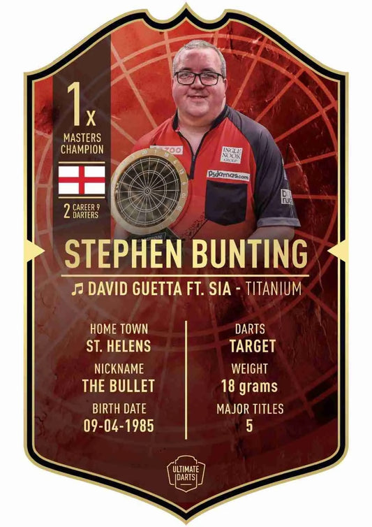 STEPHEN BUNTING SIGNED ULTIMATE CARD - OFFICIAL PRODUCT