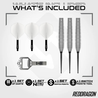RED DRAGON LUKE HUMPHRIES TX1 PIONEER SWITCH POINT 90% TUNGSTEN STEEL TIP DARTS
