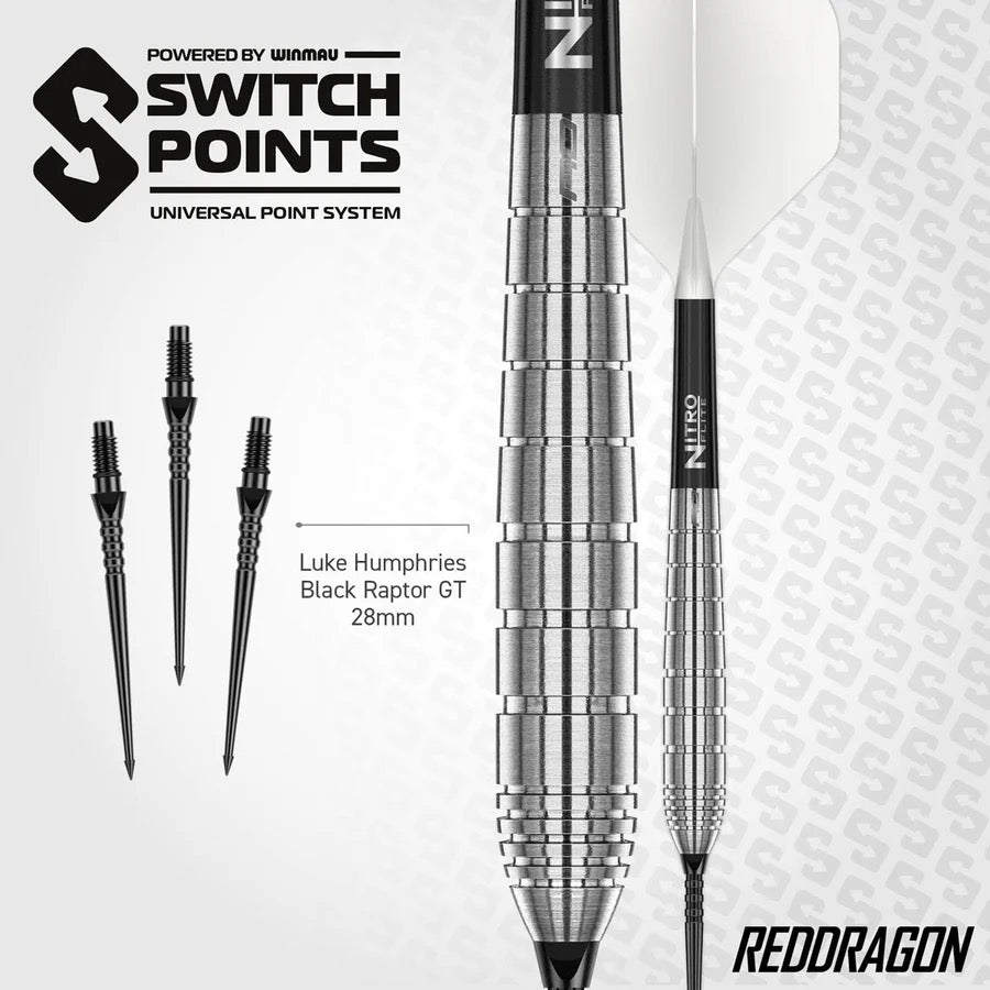 RED DRAGON LUKE HUMPHRIES TX1 PIONEER SWITCH POINT 90% TUNGSTEN STEEL TIP DARTS