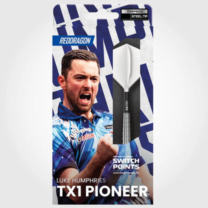 RED DRAGON LUKE HUMPHRIES TX1 PIONEER SWITCH POINT 90% TUNGSTEN STEEL TIP DARTS