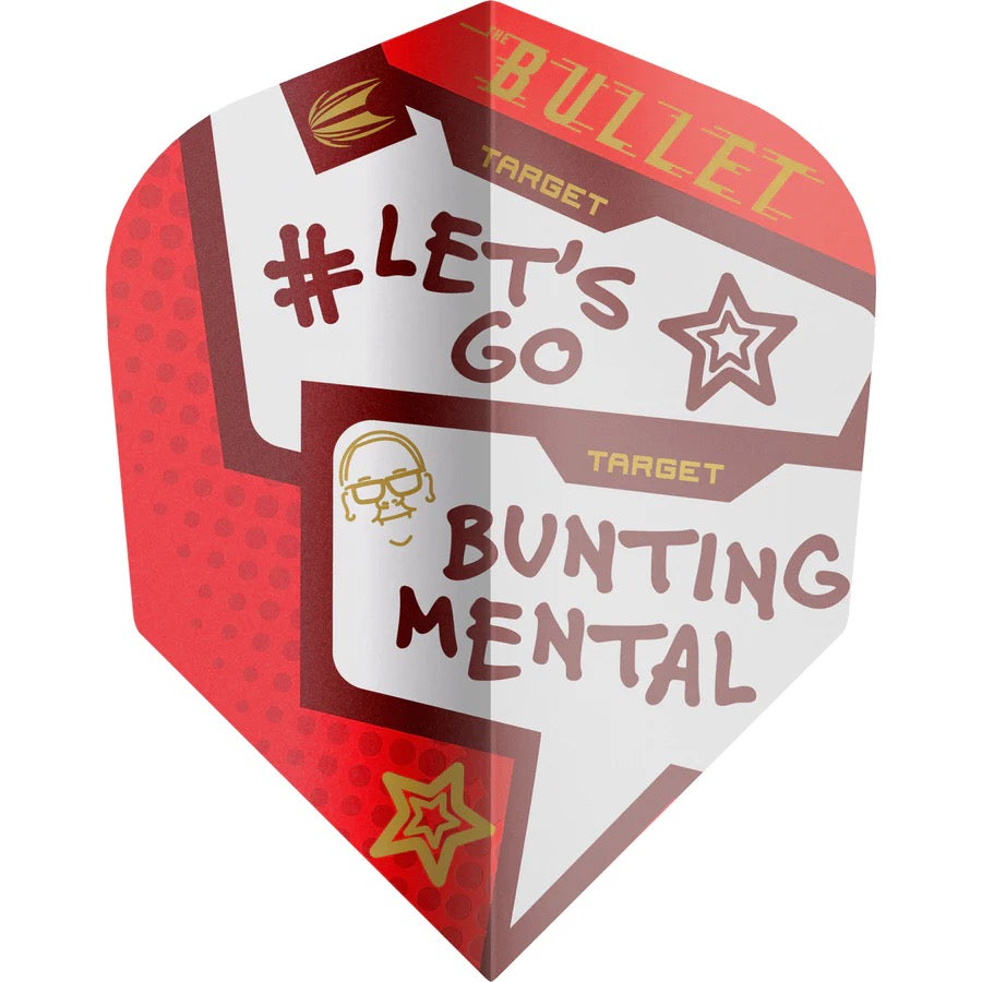 TARGET STEPHEN BUNTING LETS GO BUNTING MENTAL DART FLIGHTS NO 2 PRO ULTRA - 3 SETS - 9 FLIGHTS