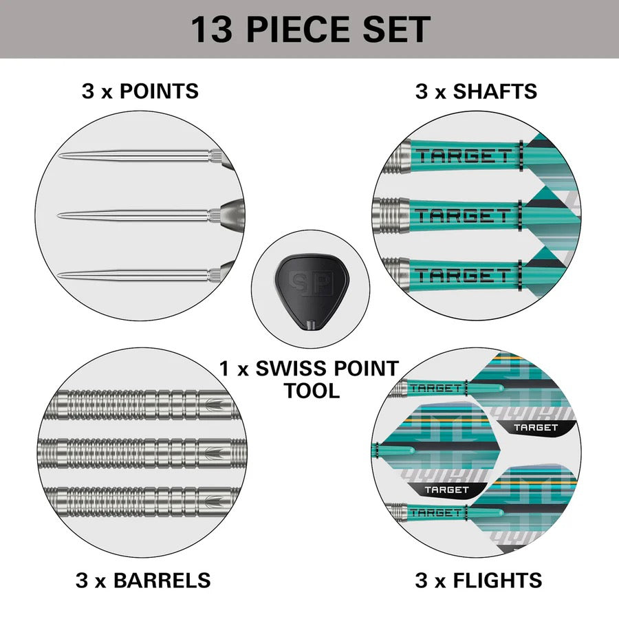 TARGET HYDRO 03 90% TUNGSTEN SP STEEL TIP DARTS
