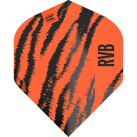 RAYMOND VAN BARNEVELD RVB TARGET BLACK AND ORANGE TIGER STRIPE