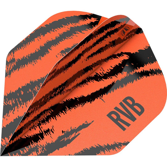 RAYMOND VAN BARNEVELD RVB TARGET BLACK AND ORANGE TIGER STRIPE