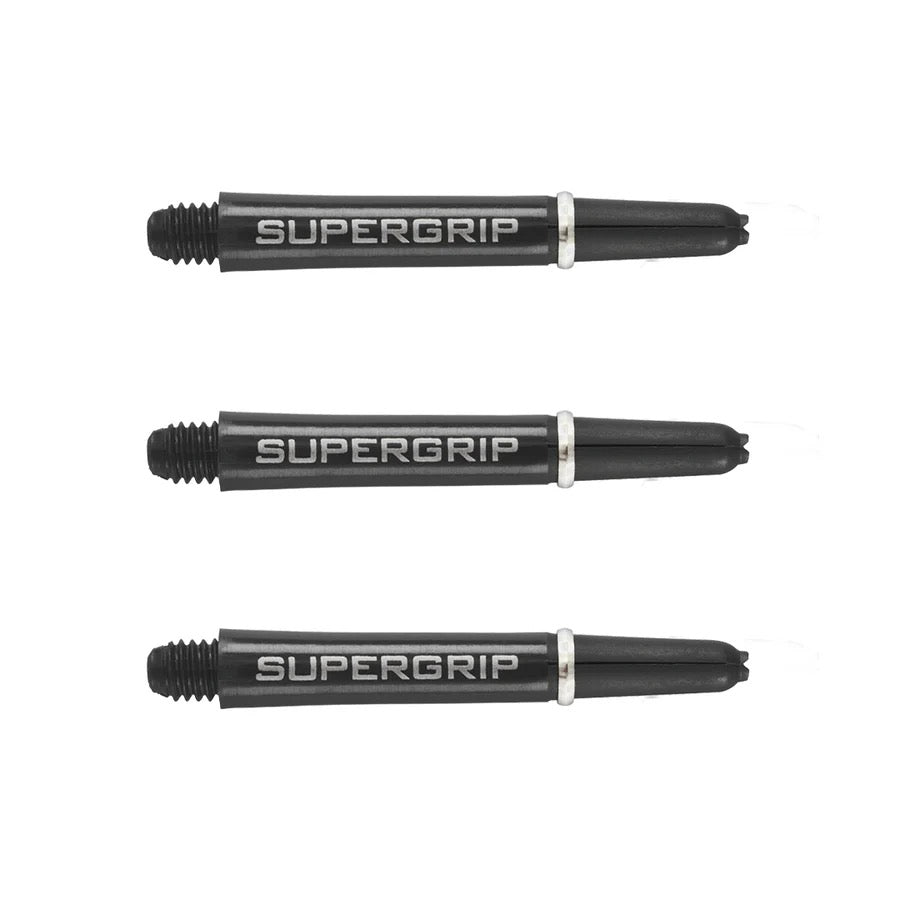 HARROWS SUPERGRIP DART SHAFTS STEMS SHORT BLACK AND SILVER