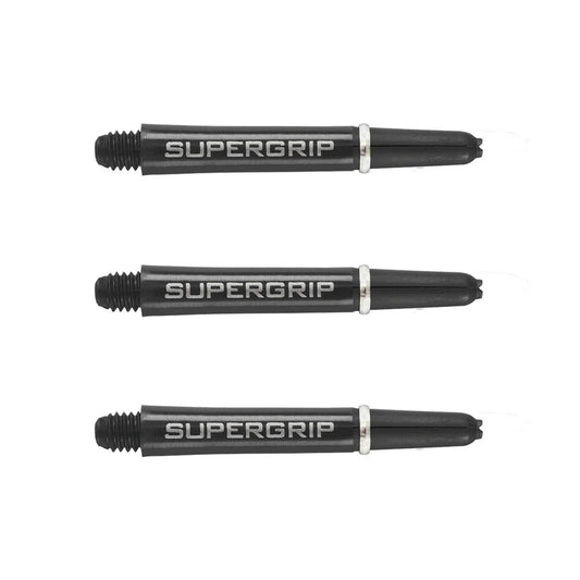 HARROWS SUPERGRIP DART SHAFTS STEMS SHORT BLACK AND SILVER