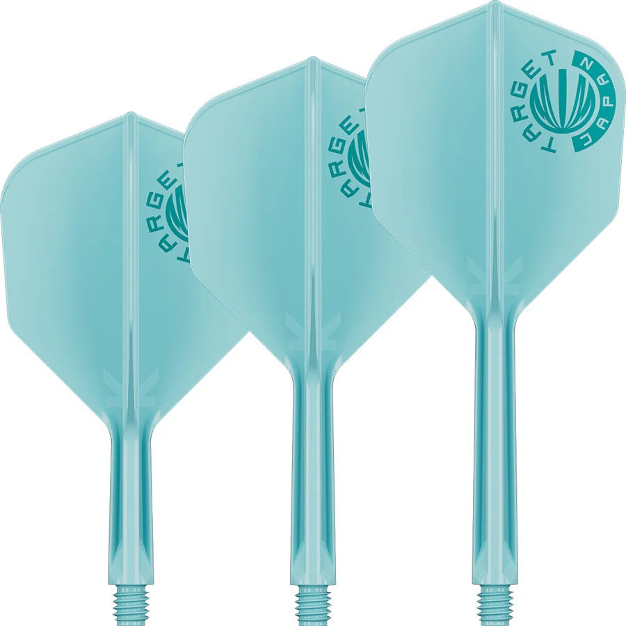 TARGET JAPAN LOGO AQUA K-FLEX NO6 INTEGRATED FLIGHTS & SHAFTS - INTERMEDIATE 26MM