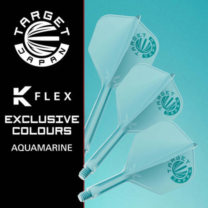 TARGET JAPAN LOGO AQUA K-FLEX NO6 INTEGRATED FLIGHTS & SHAFTS - INTERMEDIATE 26MM