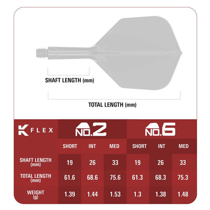 TARGET JAPAN LOGO AQUA K-FLEX NO6 INTEGRATED FLIGHTS & SHAFTS - INTERMEDIATE 26MM