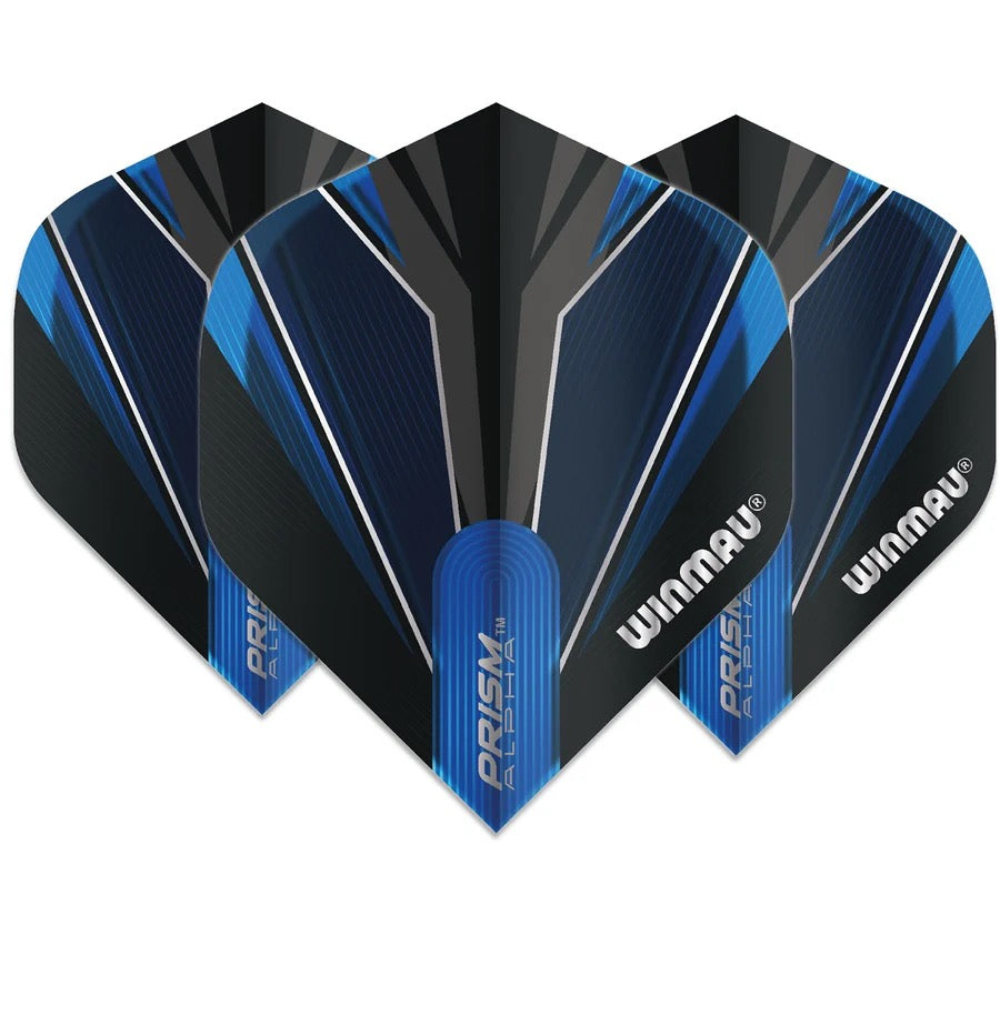 WINMAU PRISM ALPHA DART FLIGHTS 100 MICRON STANDARD BLUE / BLACK