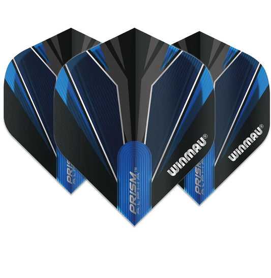 WINMAU PRISM ALPHA DART FLIGHTS 100 MICRON STANDARD BLUE / BLACK