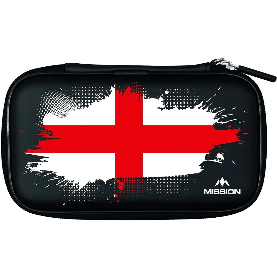 MISSION ENGLAND DARTS CASE LARGE HOLDS 2 FULL SETS - ENGLAND FOOTBALL WORLD CUP