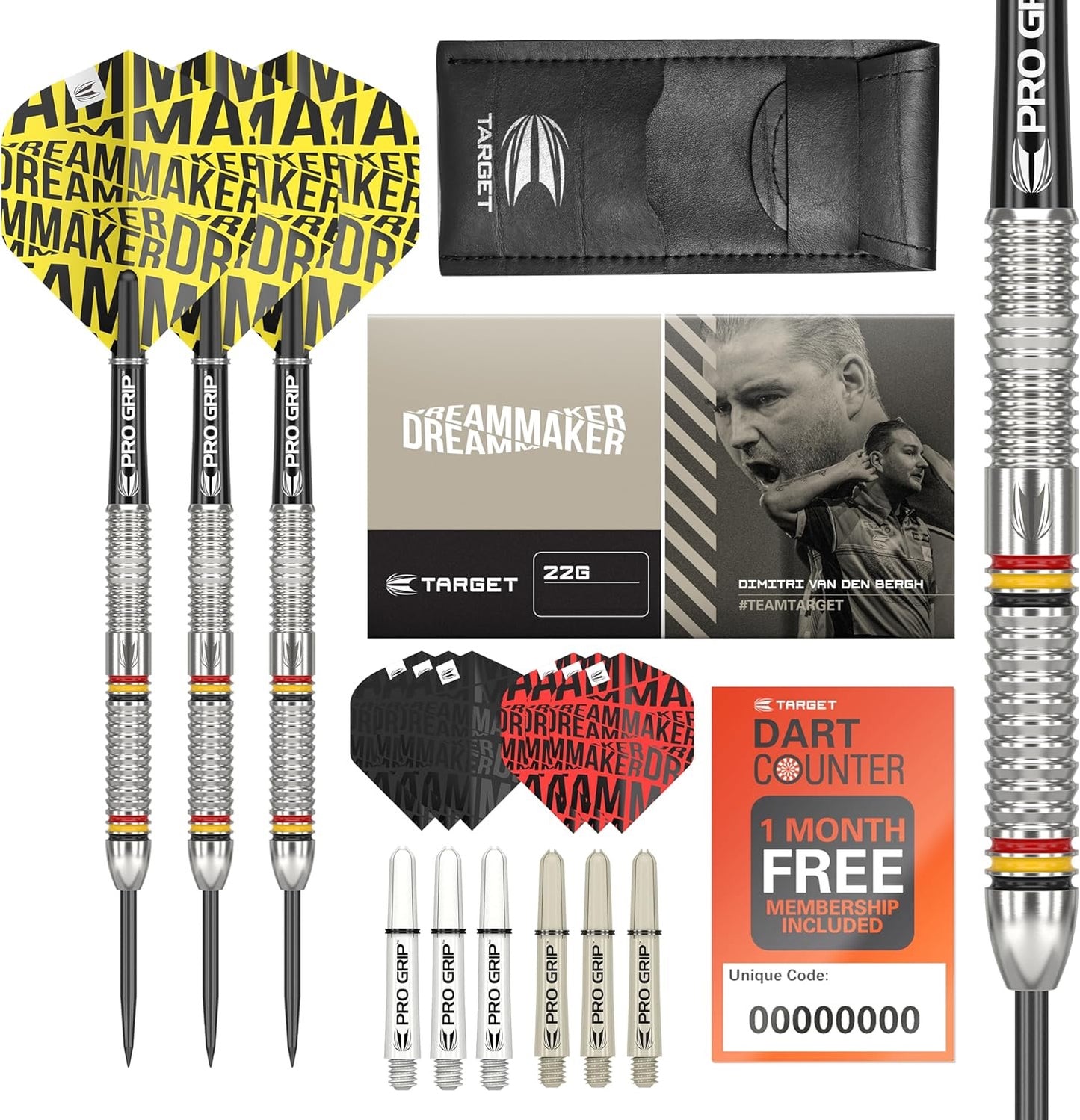 TARGET DIMITRI VAN DEN BERGH 22G STEEL TIP 80% TUNGSTEN DARTS