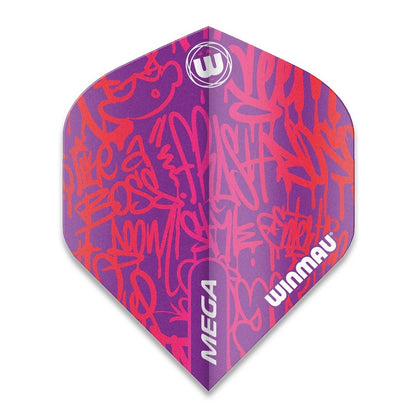 WINMAU MEGA STANDARD SIGNATURE PINK DART FLIGHTS