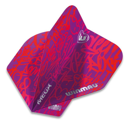 WINMAU MEGA STANDARD SIGNATURE PINK DART FLIGHTS
