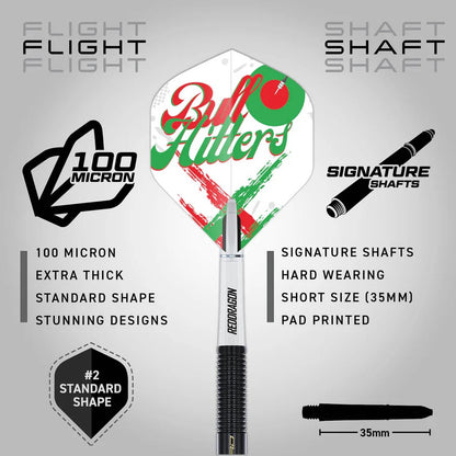 RED DRAGON BULLHITTERS 90% 23G TUNGSTEN STEEL TIP DARTS