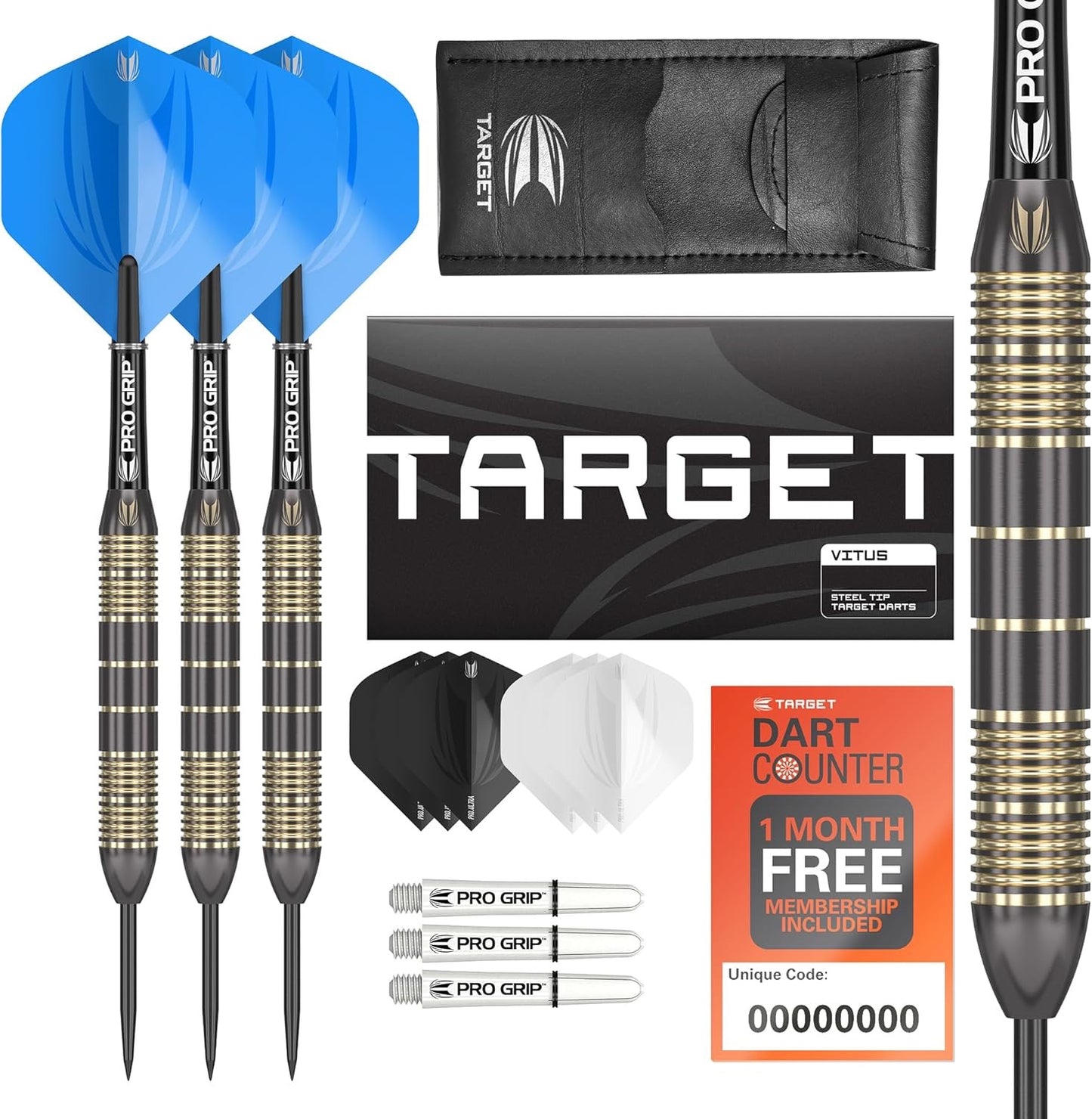 TARGET VITUS 24G STEEL TIP BRASS DARTS SET