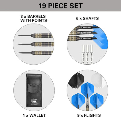 TARGET VITUS 24G STEEL TIP BRASS DARTS SET