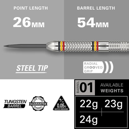 TARGET DIMITRI VAN DEN BERGH 22G STEEL TIP 80% TUNGSTEN DARTS