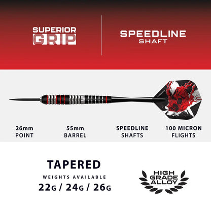 HARROWS RYAN SEARLE HEAVY METAL STAINLESS STEEL DARTS