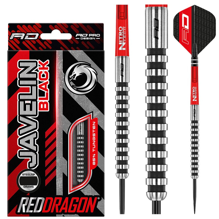RED DRAGON JAVELIN BLACK 85% TUNGSTEN DARTS