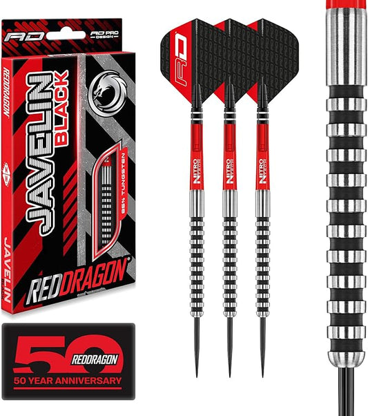RED DRAGON JAVELIN BLACK 22G 85% TUNGSTEN DARTS