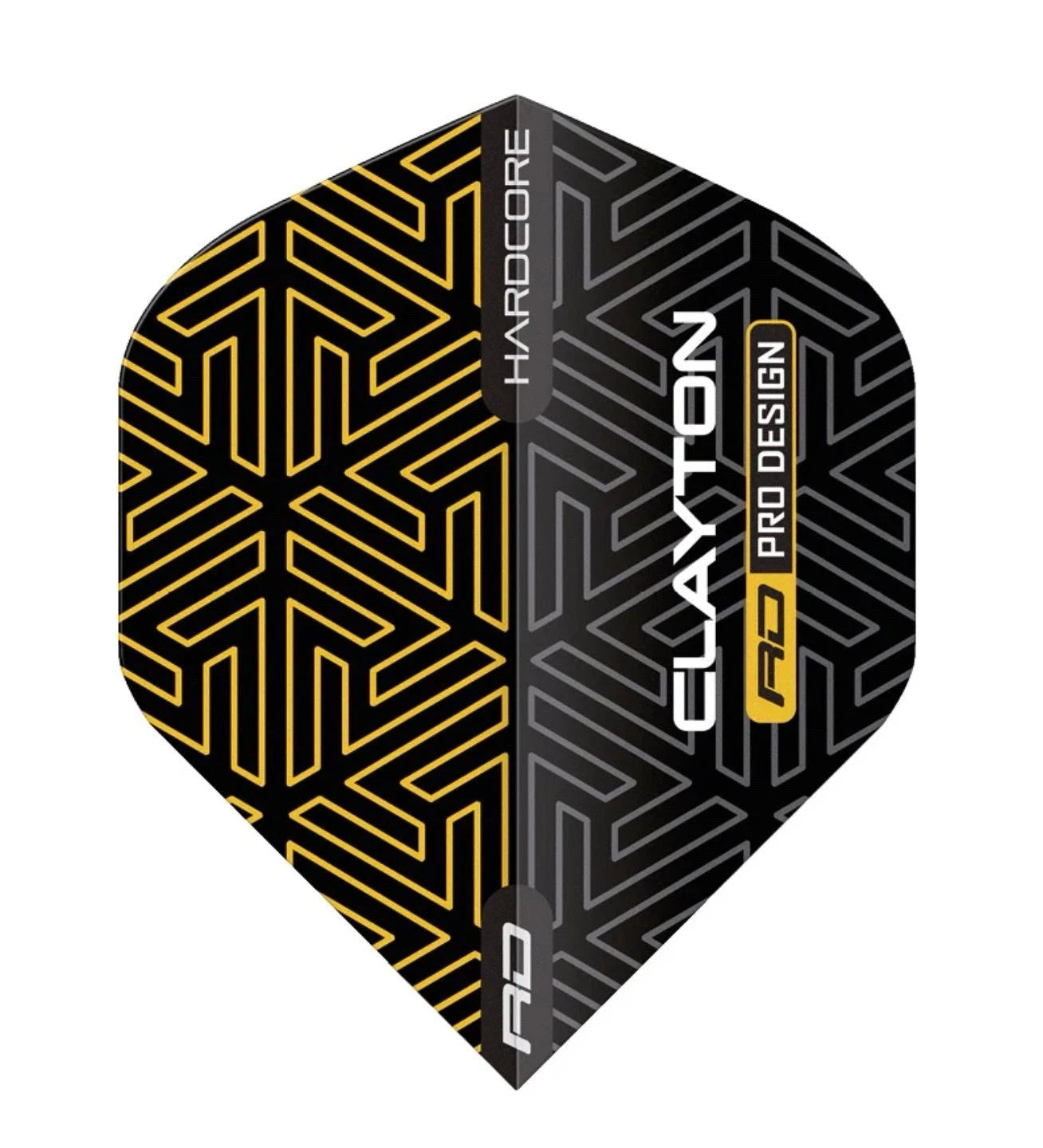 JONNY CLAYTON RED DRAGON HARDCORE PREMIUM BLACK AND GOLD DART FLIGHTS