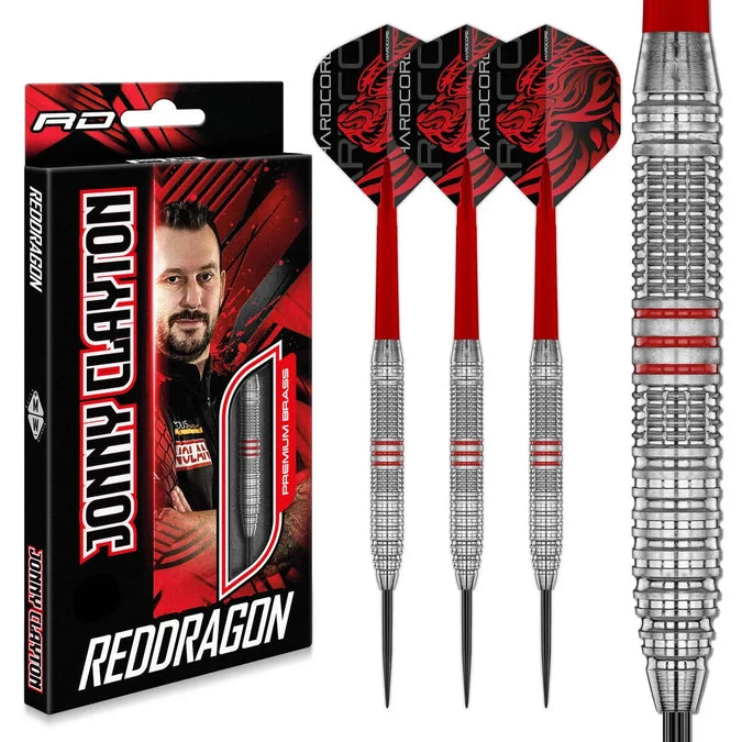 RED DRAGON JONNY CLAYTON SE BRASS DARTS SET