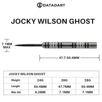 DATADART JOCKY WILSON LEGEND SERIES 90% TUNGSTEN GHOST GRIP DARTS 26G