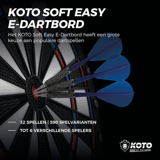 KOTO ELECTRONIC SOFT TIP DARTBOARD BUNDLE SET