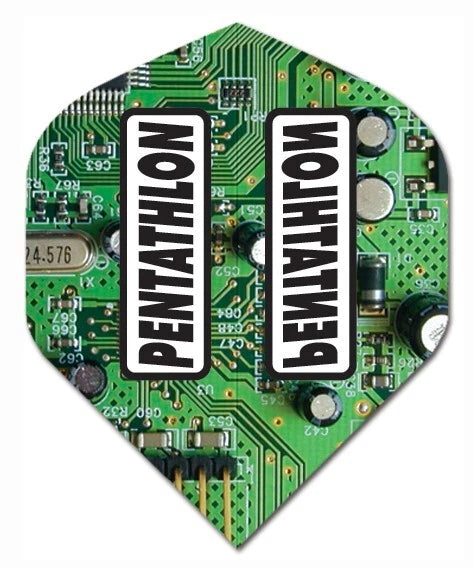 PENTATHLON CIRCUIT BOARD LUKE HUMPHRIES DART FLIGHTS SET
