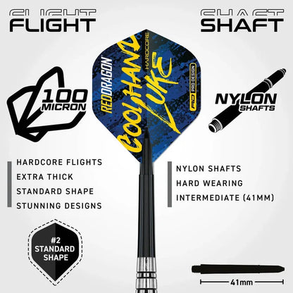 RED DRAGON LUKE HUMPHRIES SE BRASS DARTS SET