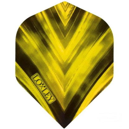 LOXLEY SILIKA GOLD FEATHER DART FLIGHTS - NO2 - NEW DESIGN