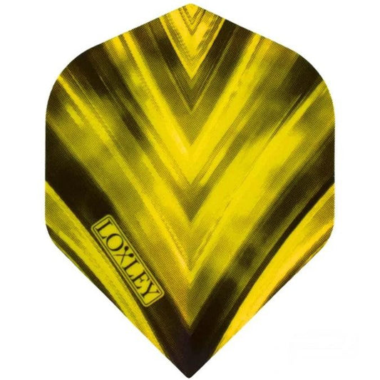 LOXLEY SILIKA GOLD FEATHER DART FLIGHTS - NO2 - NEW DESIGN
