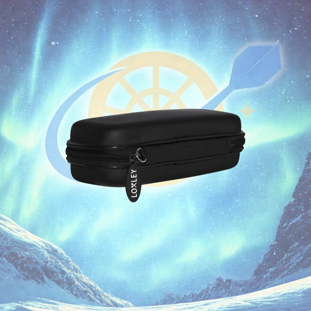 LOXLEY QUIVER MIDNIGHT BLACK DART CASE DOUBLE DECKER OR SLIM DUO HOLDS 2 SETS