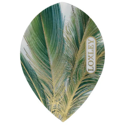 LOXLEY GOLD FEATHER PEAR SHAPED STUNNING DART FLIGHTS - IN ORIGINAL PACKAGING