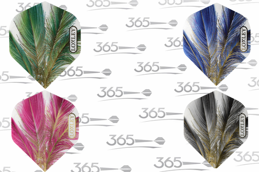 LOXLEY GOLD FEATHER NO2 SHAPED DART FLIGHTS - GREY - GREEN - PURPLE - BLUE
