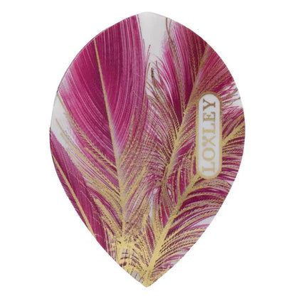 LOXLEY GOLD FEATHER PEAR SHAPED STUNNING DART FLIGHTS - IN ORIGINAL PACKAGING