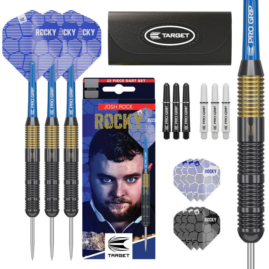 TARGET JOSH ROCK 22 PIECE DARTS SET 22G BRASS DARTS
