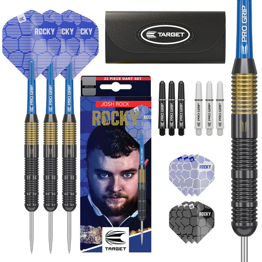 TARGET JOSH ROCK 22 PIECE DARTS SET 22G BRASS DARTS