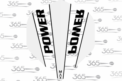 McCOY POWER MAX STANDARD WHITE AND TRANSPARENT DART FLIGHTS
